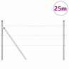 Słupek ogrodzeniowy. Srebrny 25 x 0,4 m (siatka 50 mm) Stal