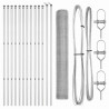 Słupek ogrodzeniowy. Srebrny 25 x 1,4 m (siatka 13 mm) Stal