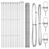 Słupek ogrodzeniowy. Srebrny 25 x 1,5 m (siatka 13 mm) Stal