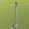 Słupek ogrodzeniowy. Srebrny 25 x 1,5 m (siatka 50 mm) Stal