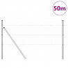 Słupek ogrodzeniowy. Srebrny 50 x 0,5 m (siatka 50 mm) Stal