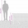Słupek ogrodzeniowy. Srebrny 50 x 0,6 m (siatka 25 mm) Stal