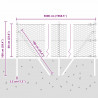 Słupek ogrodzeniowy. Srebrny 50 x 0,6 m (siatka 36 mm) Stal
