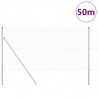 Słupek ogrodzeniowy. Srebrny 50 x 1 m (siatka 13 mm) Stal