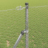 Słupek ogrodzeniowy. Srebrny 50 x 1 m (siatka 25 mm) Stal