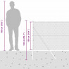 Słupek ogrodzeniowy. Srebrny 50 x 1 m (siatka 25 mm) Stal