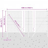 Słupek ogrodzeniowy. Srebrny 50 x 1,5 m (siatka 50 mm) Stal