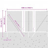 Słupek ogrodzeniowy. Srebrny 50 x 1,6 m (12 mm siatka) Stal