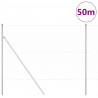 Słupek ogrodzeniowy. Srebrny 50 x 1,6 m (siatka 50 mm) Stal