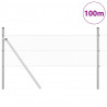 Słupek ogrodzeniowy. Srebrny 100 x 0,4 m (siatka 13 mm) Stal