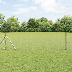 Słupek ogrodzeniowy. Srebrny 100 x 0,5 m (siatka 25 mm) Stal
