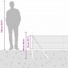Słupek ogrodzeniowy. Srebrny 100 x 0,5 m (siatka 25 mm) Stal