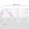 Słupek ogrodzeniowy. Srebrny 100 x 0,5 m (siatka 50 mm) Stal