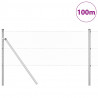 Słupek ogrodzeniowy. Srebrny 100 x 0,6 m (siatka 25 mm) Stal