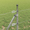 Słupek ogrodzeniowy. Srebrny 100 x 0,6 m (siatka 25 mm) Stal