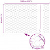 Słupek ogrodzeniowy. Srebrny 100 x 0,6 m (mesh 50 mm) Stal