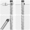 Słupek ogrodzeniowy. Srebrny 100 x 0,8 m (siatka 13 mm) Stal