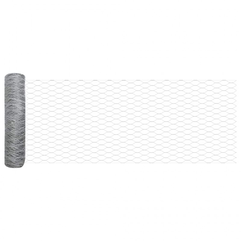 Słupek ogrodzeniowy. Srebrny 100 x 0,8 m (siatka 36 mm) Stal