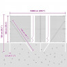 Słupek ogrodzeniowy. Srebrny 100 x 1 m (siatka 13 mm) Stal