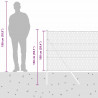 Słupek ogrodzeniowy. Srebrny 100 x 1 m (siatka 36 mm) Stal