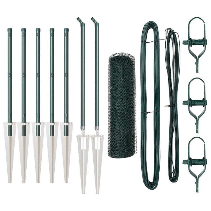 Słupek ogrodzeniowy. Zielony 10 x 0,6 m (siatka 13 mm)