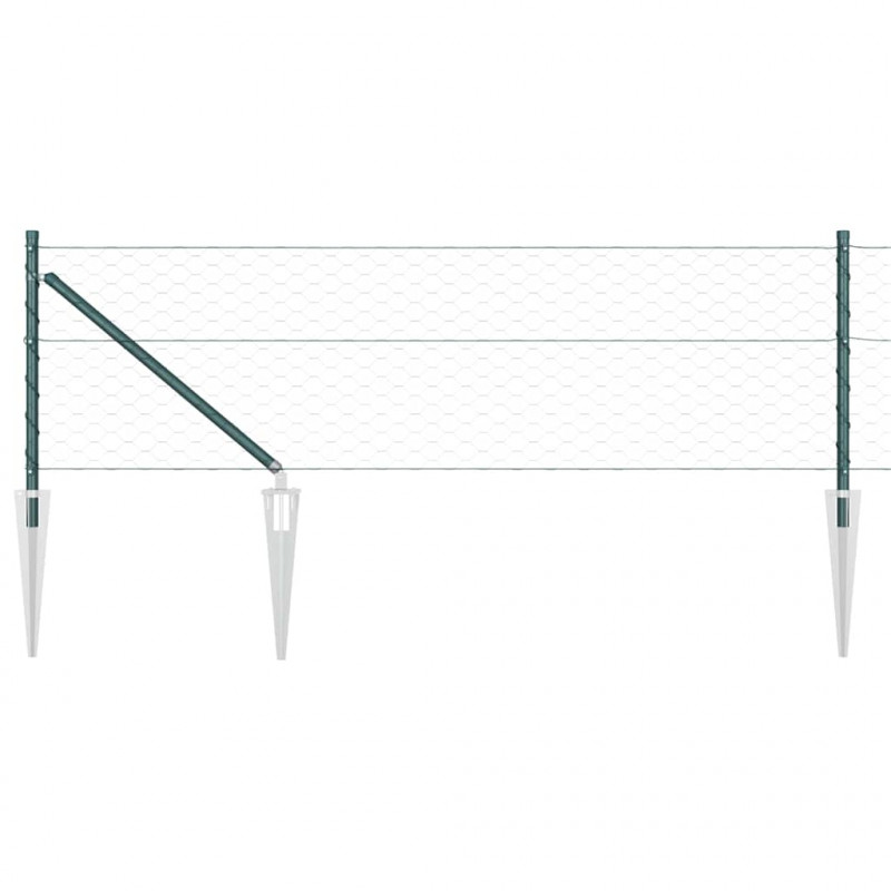 Słupek ogrodzeniowy. Zielony 25 x 0,6 m (siatka 50 mm)