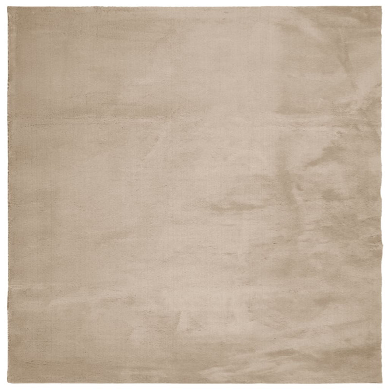 Dywan HUARTE z krótkim włosiem, piaskowy, 160x160 cm