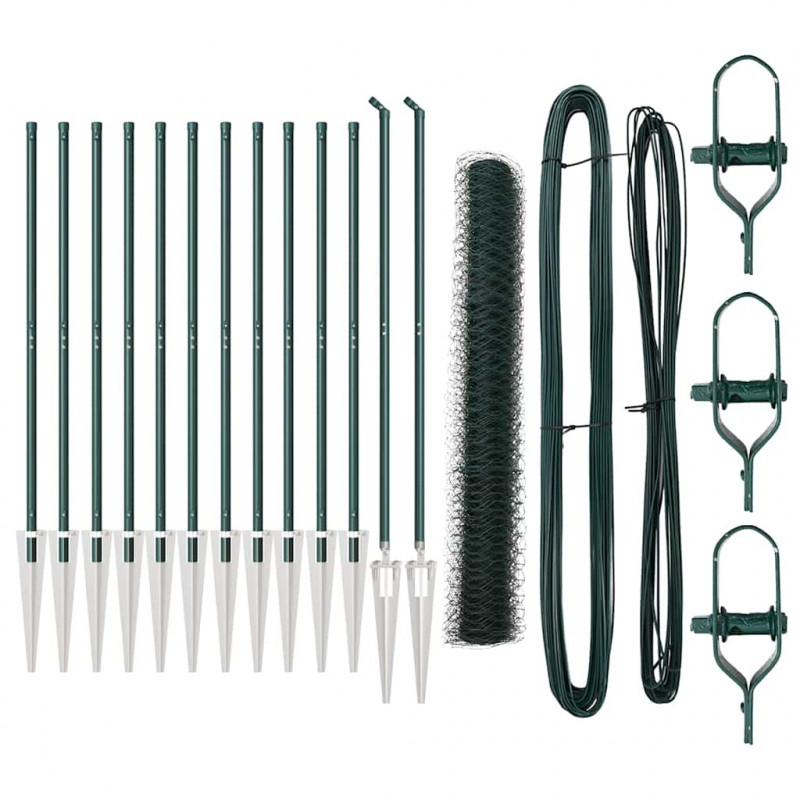 Słupek ogrodzeniowy. Zielony 25 x 1,2 m (siatka 36 mm) Stal