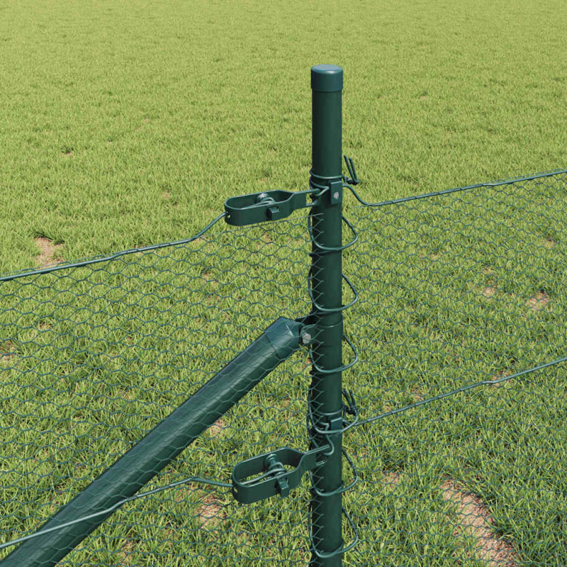 Słupek ogrodzeniowy. Zielony 50 x 0,5 m (rozmiar oczka 13 mm)