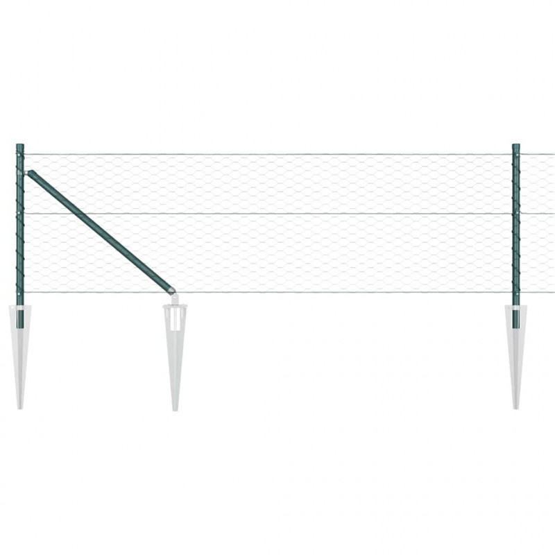 Słupek ogrodzeniowy. Zielony 50 x 0,8 m (siatka 36 mm)