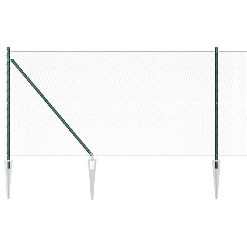 Słupek ogrodzeniowy. Zielony 50 x 1 m (siatka 13 mm) Stal i PVC