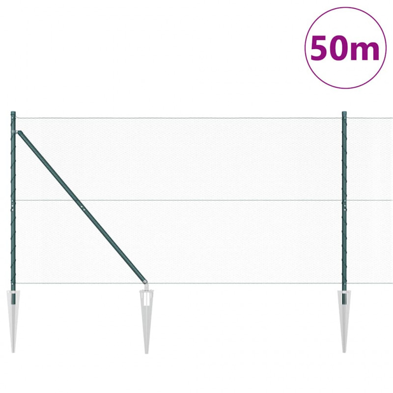 Słupek ogrodzeniowy. Zielony 50 x 1,2 m (siatka 13 mm)