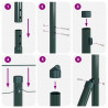 Słupek ogrodzeniowy. Zielony 50 x 1,4 m (siatka 50 mm)