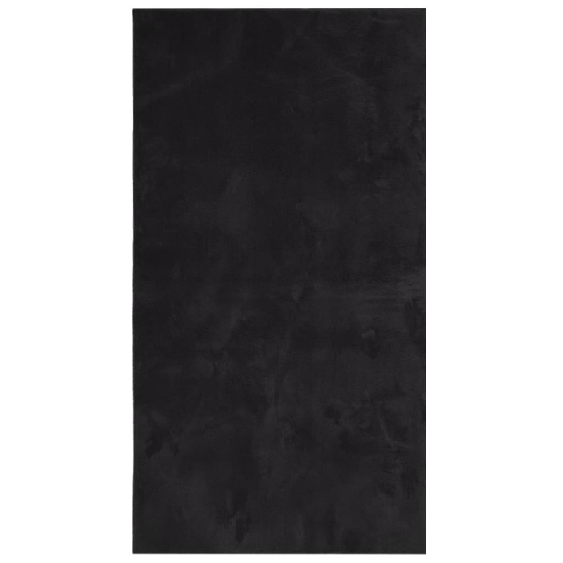 Dywan HUARTE z krótkim włosiem, czarny, 60x110 cm