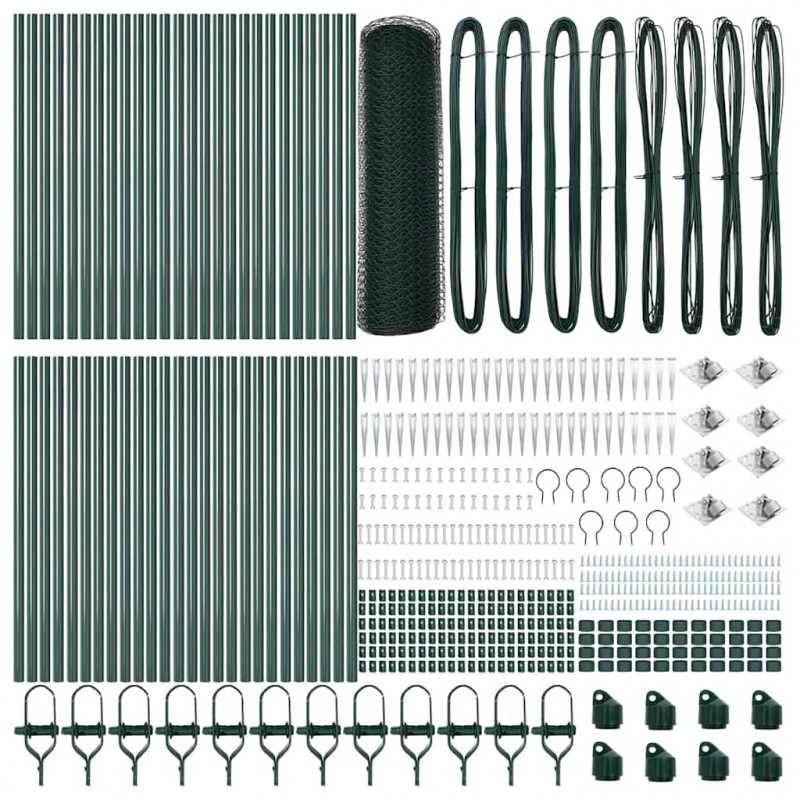 Słupek ogrodzeniowy. Zielony 100 x 0,8 m (siatka 13 mm)