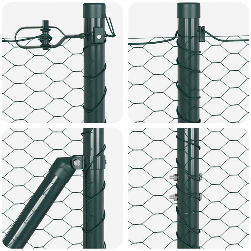 Słupek ogrodzeniowy. Zielony 100 x 1,5 m (siatka 36 mm)