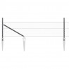 Słupek ogrodzeniowy. Szary 10 x 0,4 m (siatka 36 mm) Stal i PVC