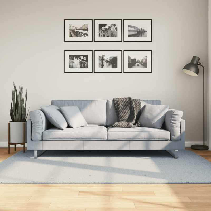 Dywan HUARTE z krótkim włosiem, niebieski, 140x200 cm