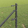 Słupek ogrodzeniowy. Szary 10 x 0,6 m (siatka 13 mm) Stal i PVC