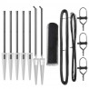 Słupek ogrodzeniowy. Szary 10 x 1 m (siatka 25 mm) Stal i PVC