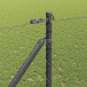 Słupek ogrodzeniowy. Szary 10 x 1,2 m (siatka 25 mm) Stal i PVC