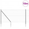 Słupek ogrodzeniowy. Szary 10 x 1,2 m (siatka 36 mm) Stal i PVC