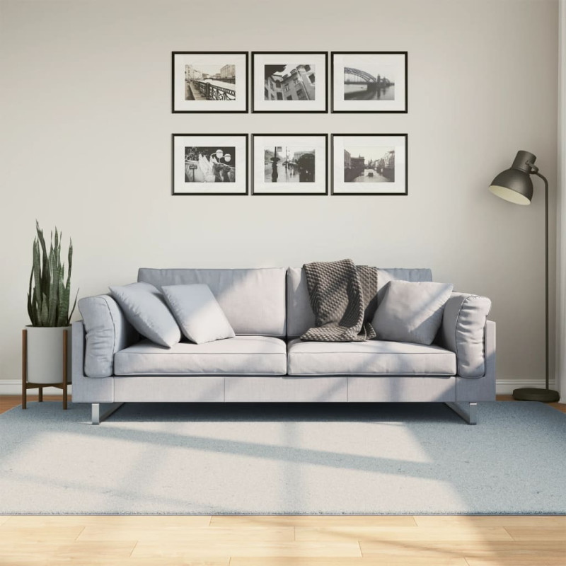 Dywan HUARTE z krótkim włosiem, niebieski, 160x230 cm
