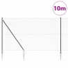 Słupek ogrodzeniowy. Szary 10 x 1,5 m (siatka 13 mm) Stal i PVC