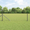 Słupek ogrodzeniowy. Szary 25 x 0,6 m (siatka 50 mm) Stal i PVC