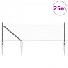 Słupek ogrodzeniowy. Szary 25 x 0,6 m (siatka 50 mm) Stal i PVC