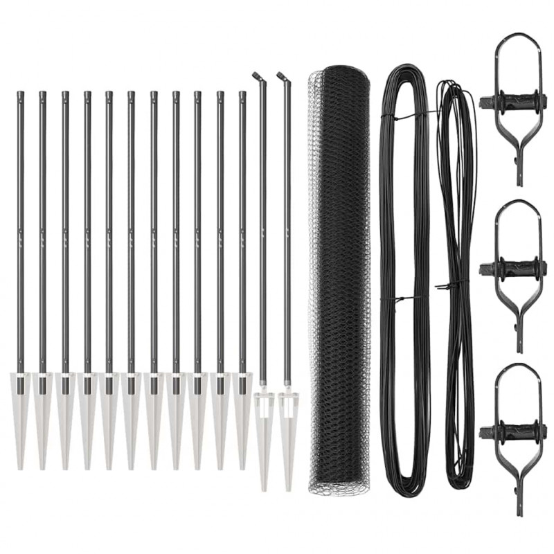 Słupek ogrodzeniowy. Szary 25 x 1,2 m (siatka 13 mm) Stal