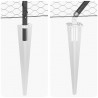 Słupek ogrodzeniowy. Szary 25 x 1,2 m (25 mm siatka) Stal