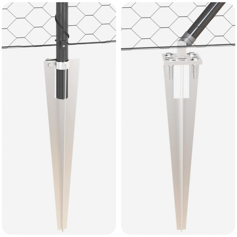 Słupek ogrodzeniowy. Szary 25 x 1,2 m (siatka 50 mm) Stal