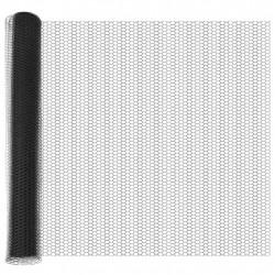 Słupek ogrodzeniowy. Szary 25 x 1,4 m (25 mm siatka) Stal i PVC
